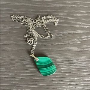 Sterling silver malachite necklace